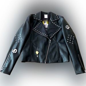 Disney Villains Moto Studded Jacket for girls Sz S